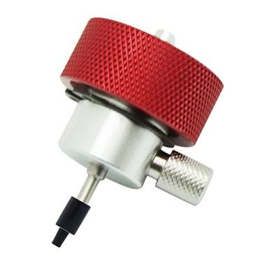 Imagem de Chusui Adaptador de tanque de gás Adaptador de recarga de gás Adaptador de enchimento de propano Conector inflável de agulha de propano para acampamento ao ar livre para tanque de gás verde com porta