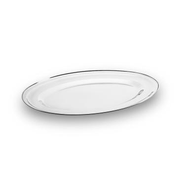 Imagem de Travessa Oval Rasa Brinox Jornata 35 x 24 x 2,1 cm Aço Inox