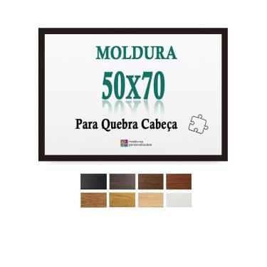 Imagem de Moldura 50X70 Preto Quebra Cabeça Grow 1000 Pcs Com Petg