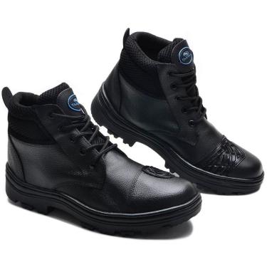 Imagem de Bota Masculino Com Pedaleira Para Motociclista Em Couro C25 Cl km preta-Masculino
