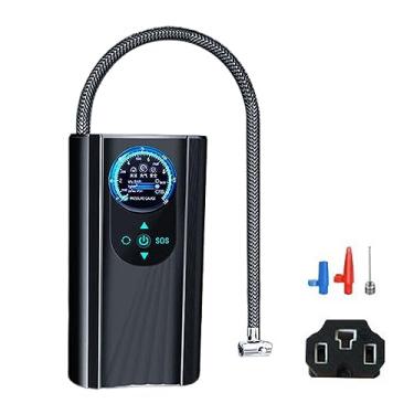 Imagem de Compressor de ar portátil | Compressor de ar portátil para encher pneus com display digital | Bomba de ar de desligamento automático de 12 V com luz LED para carro, bicicleta, bola, Fpgear