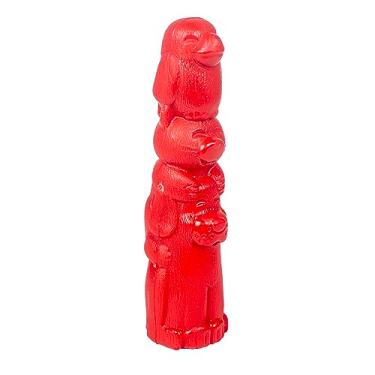 Imagem de Pet Games Mordedor Super Resistente Totem Nylon Vermelho Tamanho Médio Para Cães