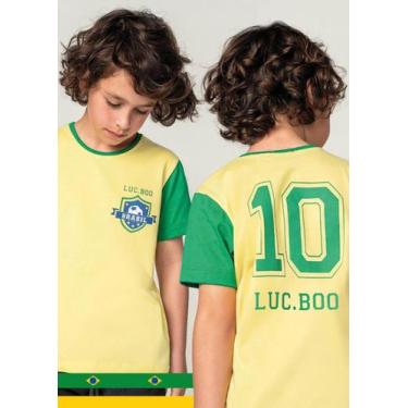 Imagem de Camiseta Luc.Boo Brasil Verde E Amarelo - Kukiê