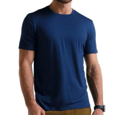 Imagem de insider - Camiseta masculina Tech – antiodor, básica de manga curta, camisa de treino, camisas atléticas para homens, secagem rápida, Azul, PP