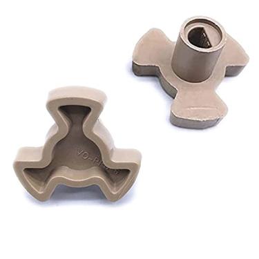 Imagem de MGGi 2 peças acoplador de toca-discos de micro-ondas, eixo de micro-ondas de 1,5 cm, guia de rolo de forno de microondas pequeno, eixo de bandeja de acoplador de suporte, substituição de acoplamento
