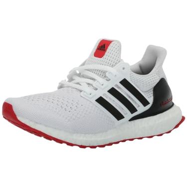 Imagem de adidas Ultraboost 1.0 Tênis masculino, Branco/Preto/Better Scarlet, 43