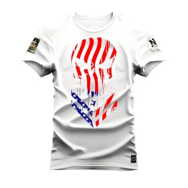 Imagem de Camiseta Premium Estampada Algodão 30.2 American Star Branco G