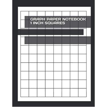 Imagem de Caderno de papel quadriculado de 2,5 cm quadrados: papel gráfico em branco (100 páginas, linhas sólidas grossas, grande, 21,5 x 28,5 cm) caderno de papel quadriculado.