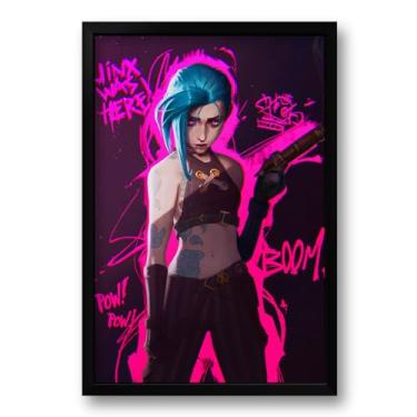 Imagem de Quadro Jinx - Série Arcane League of Legends - 40x60cm