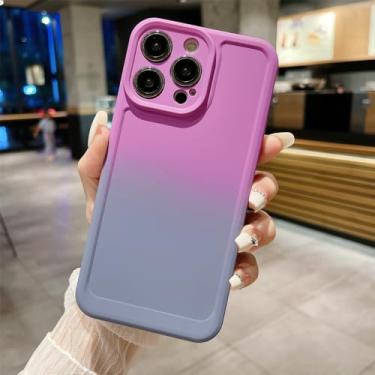 Imagem de Capa de silicone líquido para huawei p60 p50 p40 p30 pro para huawei mate 50 40 30 nova 11 10 pro capa de telefone de cor gradiente, roxo, cinza, para p30