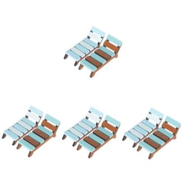 Imagem de Vaguelly 8 Peças mini espreguiçadeira de praia cadeirinha de descanso cadeiras de praia decorações vagão-salão mini cadeira de praia cadeira em miniatura mobiliário adereços poltrona Modelo