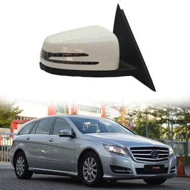 Imagem de Conjunto de espelho de porta lateral adequado para Mercedes Benz 2007-2015 W251 R280 R300 R350 R400 Espelho retrovisor do lado do passageiro para acessórios Mercedes Benz dobrável, memória,