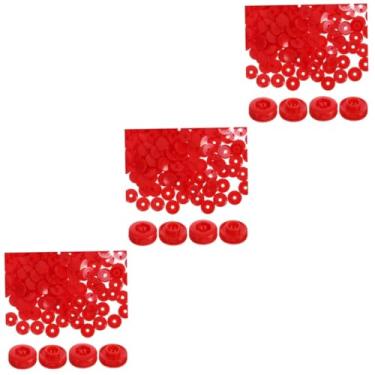 Imagem de VILLCASE 300 Conjuntos De Pressão Estalos Botões De Roupas Botões De Artesanato Diy De Roupas Botões De Pressão Para Roupas Plástico Camisa Vermelho Bebê Ferramenta