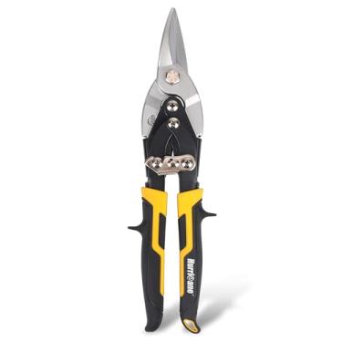 Imagem de Tesouras de aviação Hurricane de 25 cm, tesouras de aviação Cr-Mo para corte de chapa de metal, resistente, corte reto, alta alavancagem, até 40% de economia de força