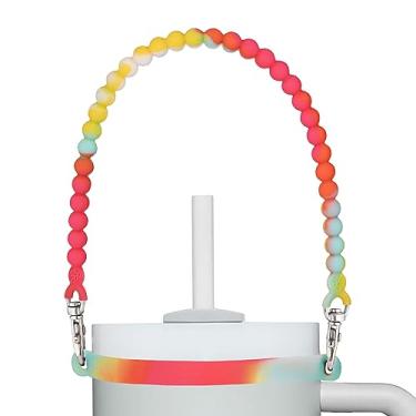 Imagem de Ryan & Rose Alça para garrafa de água – Linga para garrafa de água, transportador, suporte com alça – Silicone macio e durável – Serve para a maioria das garrafas de 236 a 1,13 ml – Acessórios de copo Stanley compatíveis (Tart)