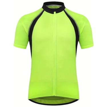Imagem de Camiseta masculina Downhill Jersey Mountain Bike Ciclismo Proteção Solar Corrida Zíper Completo Secagem Rápida com 3 Bolsos Traseiros, 0096, XXG