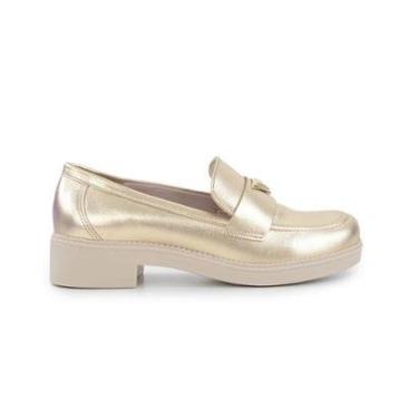 Imagem de Sapato Feminino Via Marte Oxford Gold Dourado - 23-16903-01-Feminino