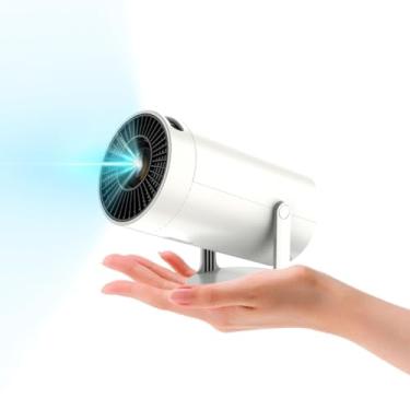 Imagem de Anvazise Mini Projetor Portatil, Cinema Em Casa Projetor Smart Projetor, Wifi 6 Bluetooth 5.0 Android 12, Projetor Led Auto de Correcção Trapezóide Horizontal, Rotação de 180 graus (EU Plug)