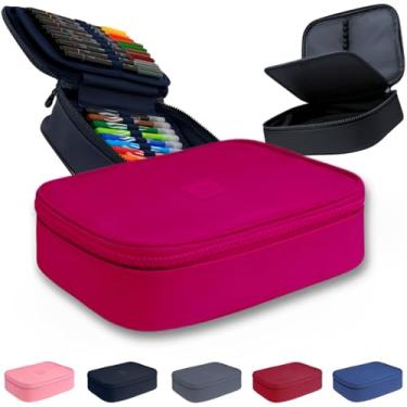 Imagem de Estojo Escolar Organizador Box Grande Para Lapis Feminino Masculino Material Escolar (Pink)