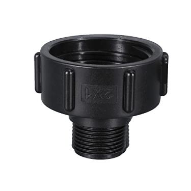 Imagem de Acessórios para tanques de água, adaptador IBC tote tank adaptador de transferência de 5 cm para conector de encaixe de mangueira de jardim (S60x6 rosca grossa para G1")