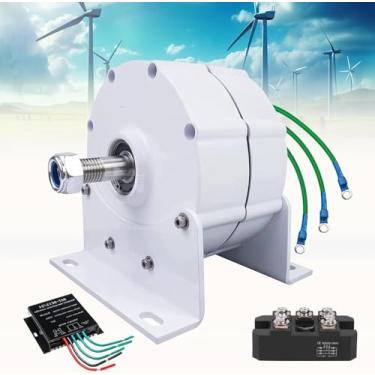 Imagem de Gerador de ímã permanente, gerador de ímã permanente sem engrenagem trifásico baixo RPM 600R/min 8000W 9000W 10000W 12000W 12V 24V 48V 120V 220V com retificador Alternador de ímã permanente,