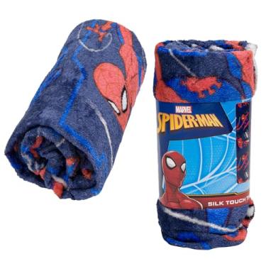 Imagem de Northwest Cobertor de seda para cama infantil Homem-Aranha 101,6 cm x 127 cm, solteiro, azul, 91898