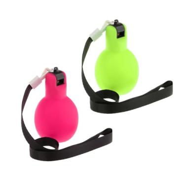 Imagem de Kokiya 2x apitos de mão, apitos de treinadores com cordões, apitos esportivos de som alto, apitos de sobrevivência para crianças de futebol, Rosa Vermelha Verde