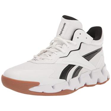 Imagem de Reebok Tênis de basquete masculino Zig Encore Cross Training, Branco/preto, 12.5 Women/11 Men