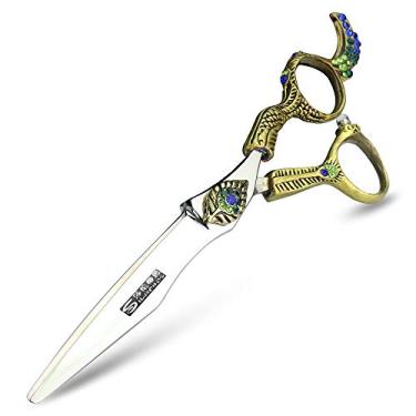 Imagem de Cortadores de cabelo profissionais de 15 cm, cortadores de cabelo afiados de aço inoxidável, especializados para cabeleireiros (tesouras de corte de 15 cm C)