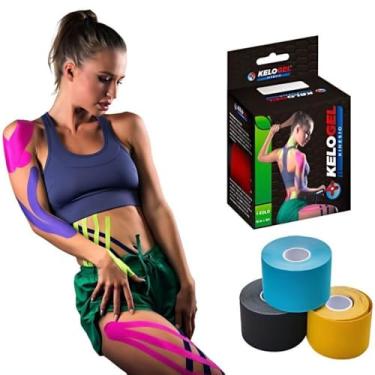 Imagem de Kinesio Tape Fita Bandagem Elástica Funcional Sport Adesiva 5cmx5m Pós-Operatório Fisio Gestante Kelogel (Verde)