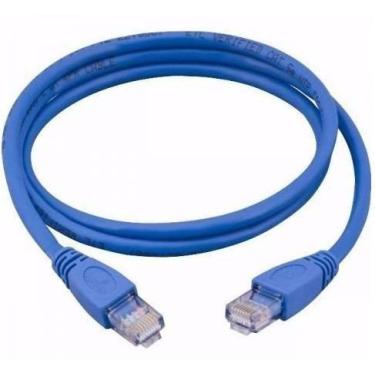 Imagem de Cabo De Rede Ethernet Lan Rj45 Cat5e Azul 15 Metros - Exbom