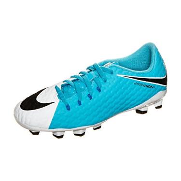 Imagem de Nike Jr Hypervenom Phelon III FG (White/Black/Photo Blue) (1.5Y)