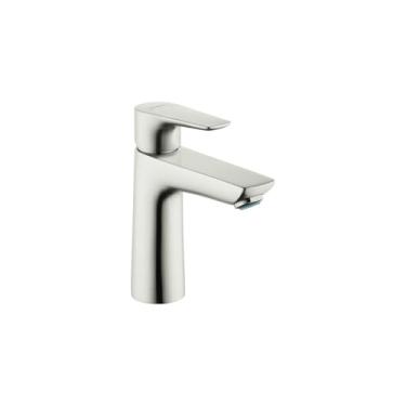 Imagem de hansgrohe Talis E torneira para pia de banheiro moderna, fácil de instalar, fácil limpeza, 1 alça 1 15 cm de altura em níquel escovado, 71710821
