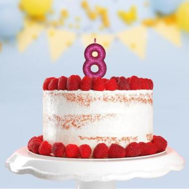 Imagem de Vela De Aniversário Número Glitter Pink Com 1 Un. - TAMAROZZI EMBALAGE