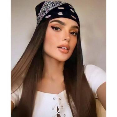 Imagem de Bandana Floral Tradicional Preta Unissex - Rei Look