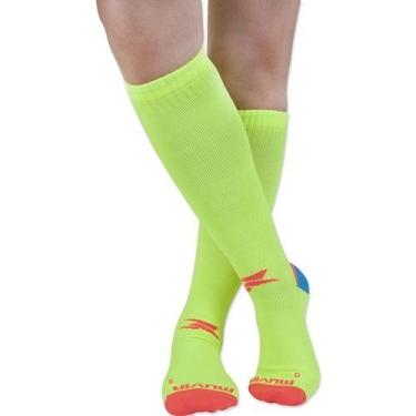 Imagem de Meia Cano Longo De Compressão Solid Muvin, 40 A 43, Amarelo