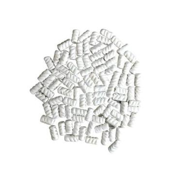 Imagem de Kit Com 10 Firmas Frisada 22Mm Branca Leitosa Murano Guias - Meta Atac