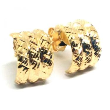 Imagem de Brinco de ouro 18 k Meia lua . - Elegancy Joias