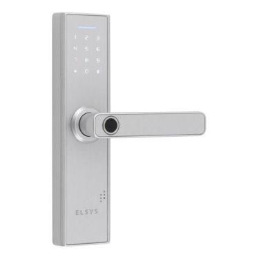 Imagem de Fechadura Eletrônica Biométrica Digital 35-50mm Silver Elsys