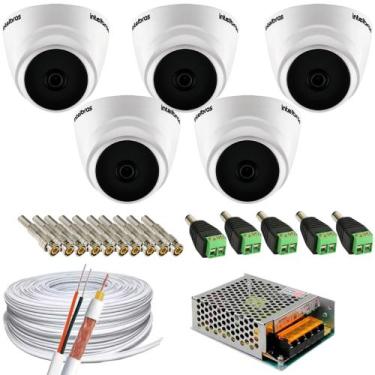 Imagem de Kit 5 Câmeras Intelbras Vhl 1120d + 1 Fontes 5amp 12v + Cabo e Conecto