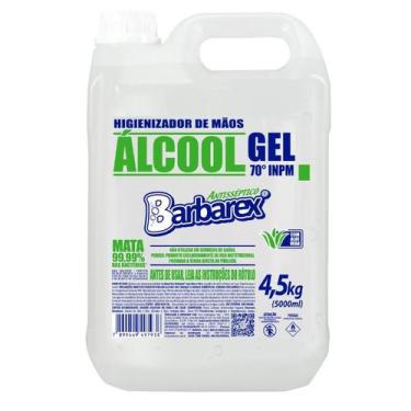 Imagem de Alcool em Gel Higienizador de Mãos Aloe Vera 70 INPM 4,5Kg - Barbarex