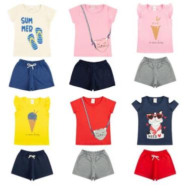 Imagem de Kit com 5 conjuntos de verão para meninas 10 peças - SCOTT KIDS, 10