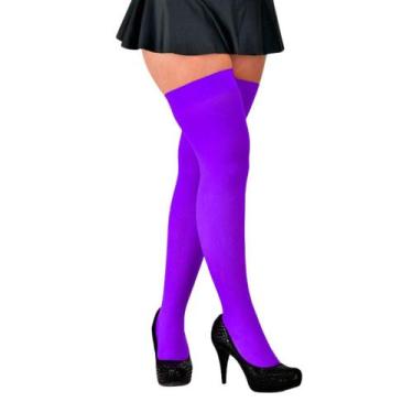 Imagem de Meia 7/8 Fio 40 Punho Liso Perrutextil 016, Roxo, ÚNICO