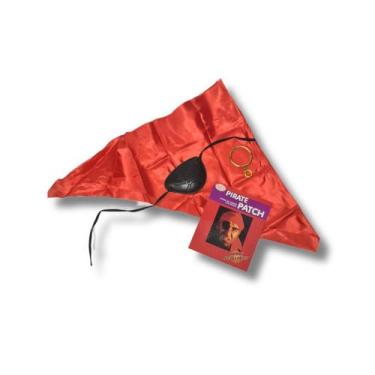 Imagem de Kit Utensílios De Pirata Bandana Tapa Olho e Brinco - Trilha Multicois