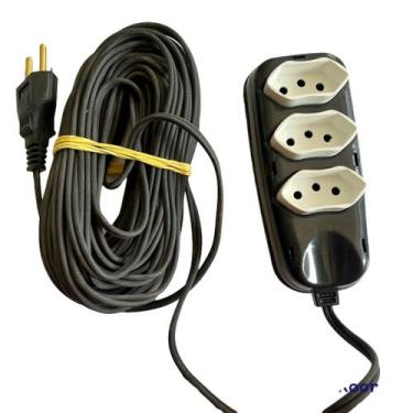Imagem de Extensão Eletrica 3 Saidas Tripolar 5 Metros - RPC