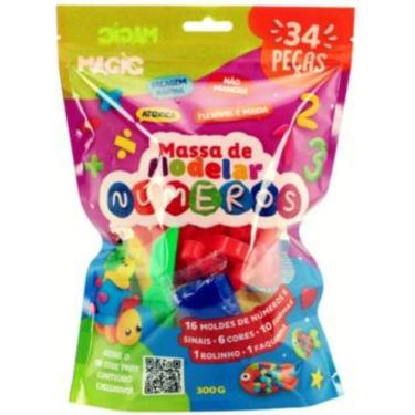 Imagem de Massa Modelar 34 Pecas - Numeros, Sinais E Formas - 300G