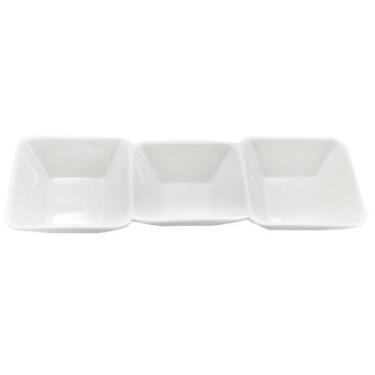 Imagem de Petisqueira com 3 divisorias em porcelana L26,8xP8,8xA3,5cm - Dynasty