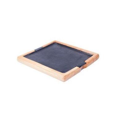 Imagem de Tábua Quadrada Com Chapa De Alumínio 29X29 Cm - MS Madeiras