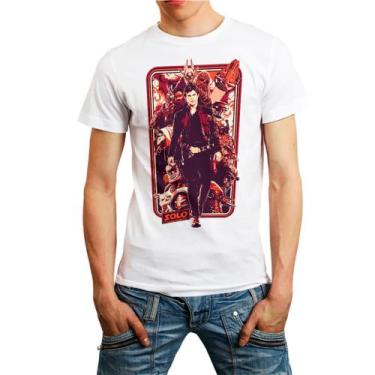 Imagem de Camiseta Masculina Branca Star Wars Hans Solo 32 - DESIGN CAMISETAS, B