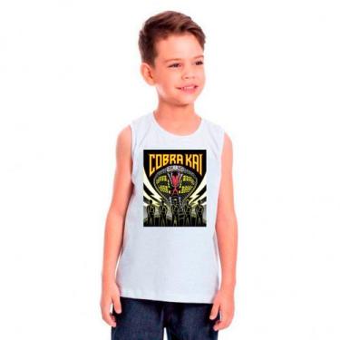 Imagem de Regata Infantil Branca Cobra Kai 07 - DESIGN CAMISETAS, Branco, 12